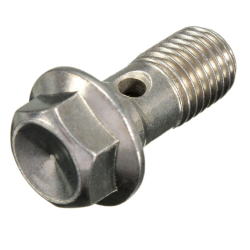 10mm x1.25 Chrome Banjo Bolt Brake Caliper Master Cylinder Fitting 2