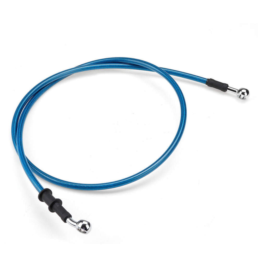 (100Cm) 300Mm-2200Mm Motorcycle Braided Brake Clutch Oil Hose Line Pipe Cable Universal Blue 8727971667767