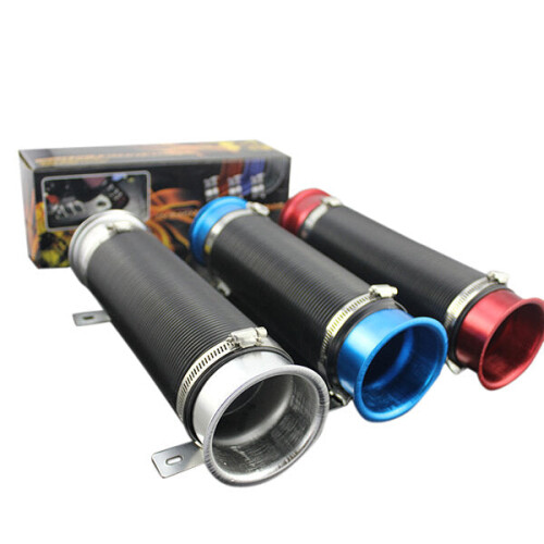 (White) Car Flexible Extensible Air Intake Inlet Pipe Hose for Refit 1