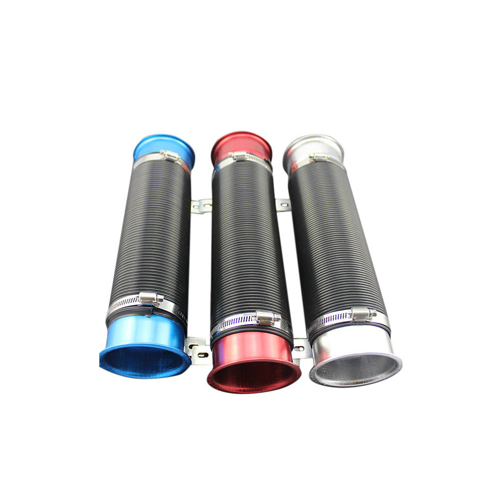 (Red) Car Flexible Extensible Air Intake Inlet Pipe Hose For Refit Red 9078193208665
