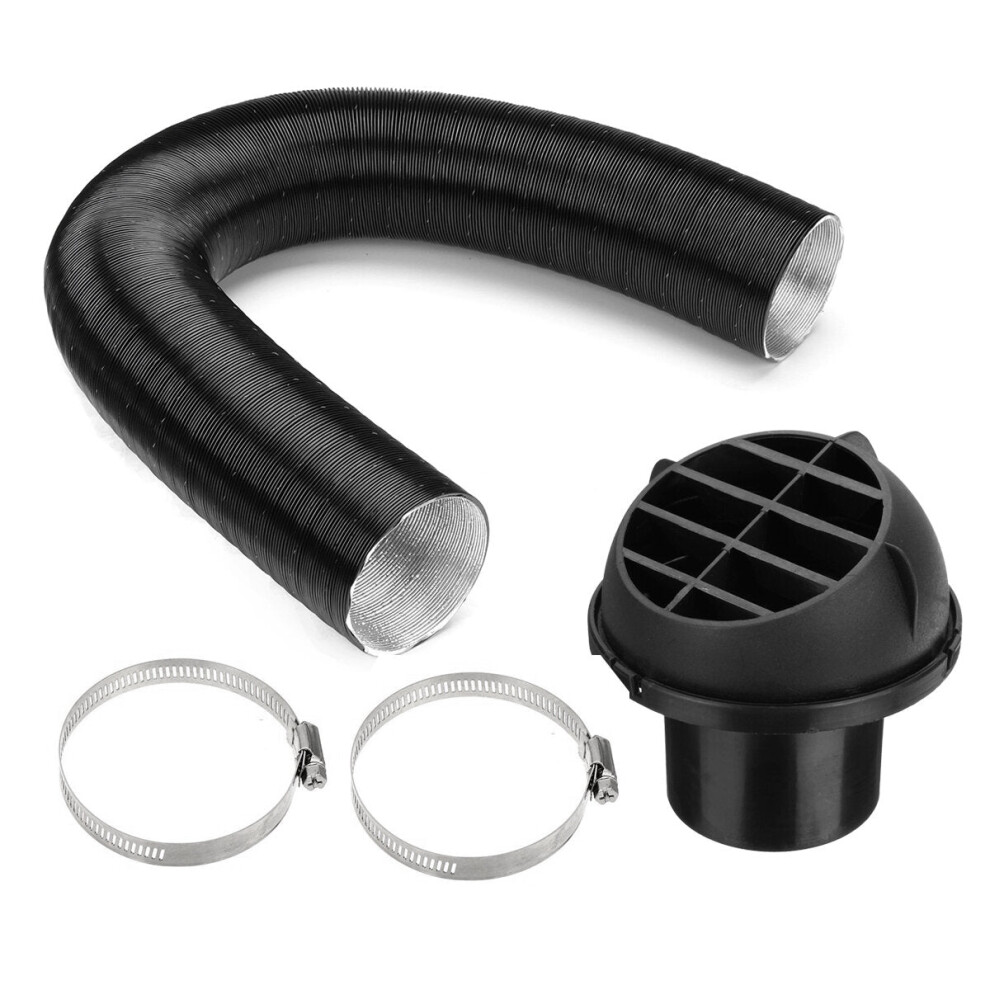 60Mm Heater Duct Pipe Air Outlet Vent Hose Clip For Eberspacher Diesel Heater Black 9078193208849