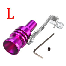 (L) Purple Aluminum Turbo Sound Whistle Exhaust Muffler Simulator Pipe Blow-Off Valve S/M/L/XL