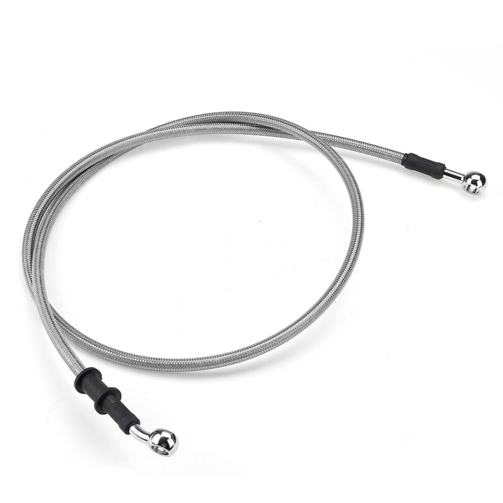 (40cm) 300mm-2200mm Motorcycle Braided Brake Clutch Oil Hose Line Cable Pipe Universal Silver