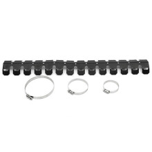 (Black) Universal Motorcycle 2-stroke Engine Exhaust Muffler Pipe Heat Shield Cover Guard