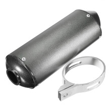 (Grey) 28mm Muffler Exhaust Pipe+Clamp For Dirt Pit Pro Quad Bike ATV 50/110/125/150cc