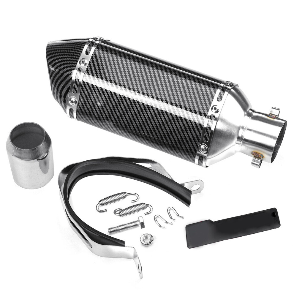 38-51Mm Motorcycle Carbon Fiber Exhaust Muffler Pipe Slip-On Removable Silencer Universal 6093316938697