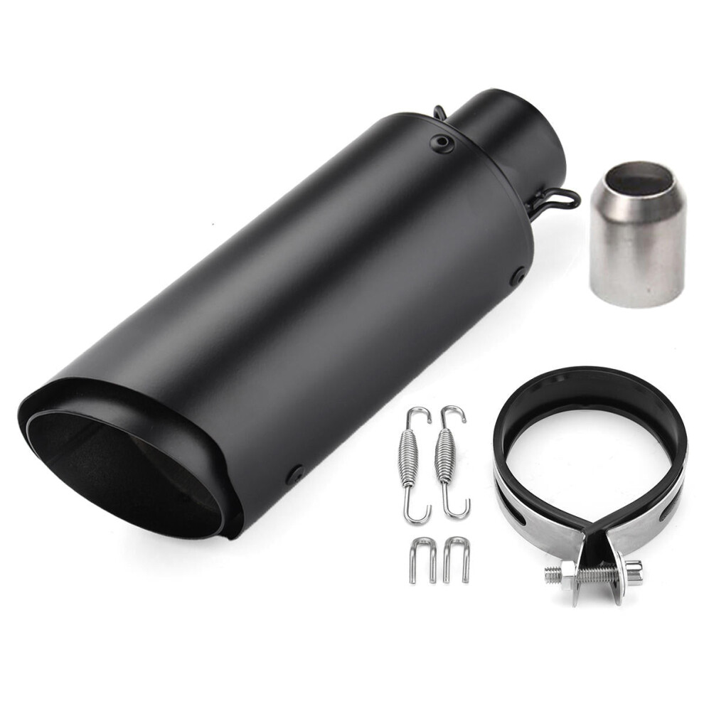 38-51Mm Motorcycle Exhaust Muffler Pipe Tips Stainless Steel Black 6093316938741