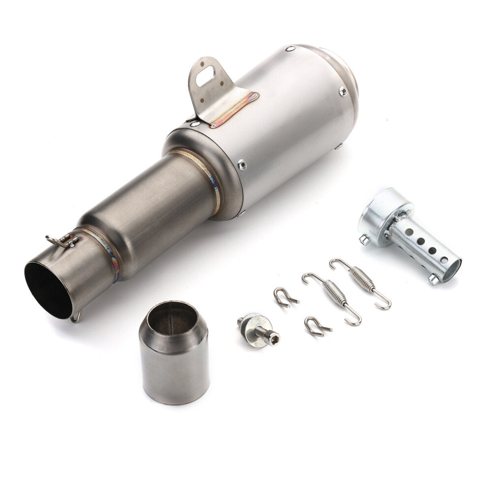 (Stainless) 38-51Mm Stainless Steel Universal Motorcycle Exhaust Muffler Pipe System 6093316939069