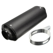 (Black) 38mm Motorcycle Exhaust Muffler Tip Pipe for 125 150 160cc Dirt Pit Bike ATV
