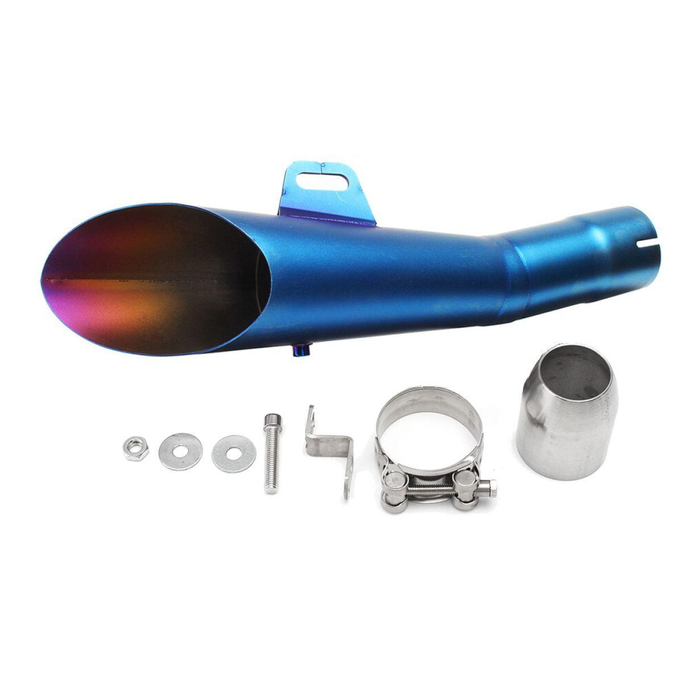 (Blue) 51Mm Exhaust Systems Muffler Pipe For Yamaha Yzf R6 04-17 Stainless Gp Universal Blue 6093316940409