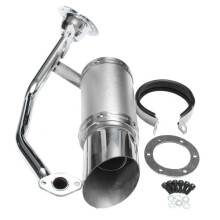 (Carbon Fiber) 50mm/2in Motorcycle Exhaust System Stainless Steel Short Carbon Fiber For GY6 150cc 4 Stroke Scooter