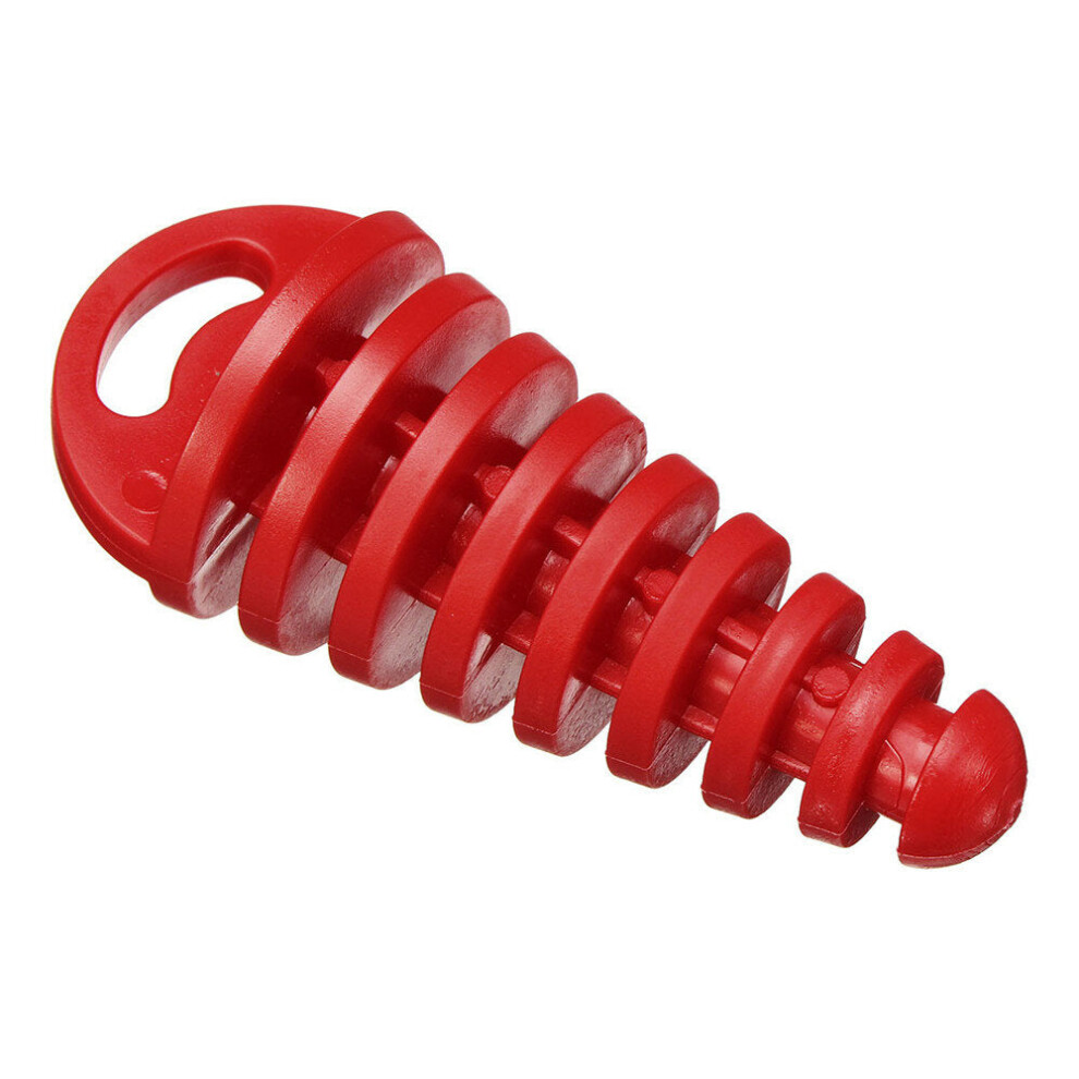 (Red) 68Mmx38mm Waterproof Motorcycle Exhaust Muffler Sileder Wash Waterproof Plug Red 6093316940775