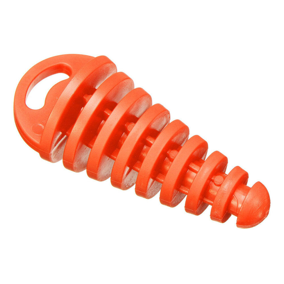 (Orange) 68Mmx38mm Waterproof Motorcycle Exhaust Muffler Sileder Wash Waterproof Plug Orange 6093316940799