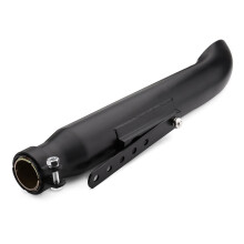 (Black) Motorcycle Cafe Racer Exhaust Muffler Pipe Silencer Sliding Bracket Universal