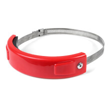 (Red) Motorcycle Accessories Silencer/Round Oval Exhaust Muffler Protector Can Cover For EXC-F/EXC/SX-F 450/350/530/525/500