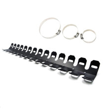 (Black) 61cm Motorcycle Exhaust Muffler Pipe Protection Aluminum Heat Shield Cover For Honda/Yamaha Dirt Bike Accessories
