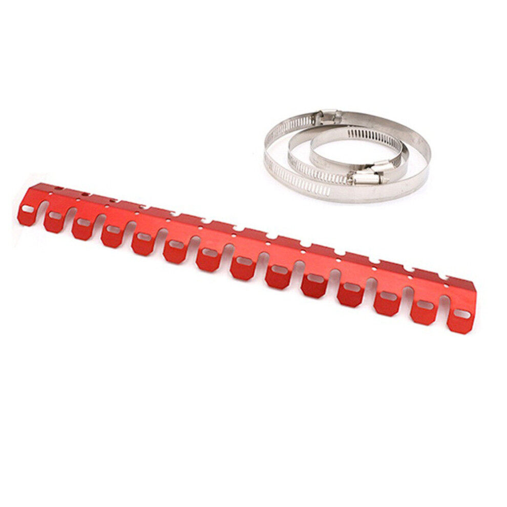 (Red) 61Cm Motorcycle Exhaust Muffler Pipe Protection Aluminum Heat Shield Cover For Honda/Yamaha Dirt Bike Accessories Red 6093316940737