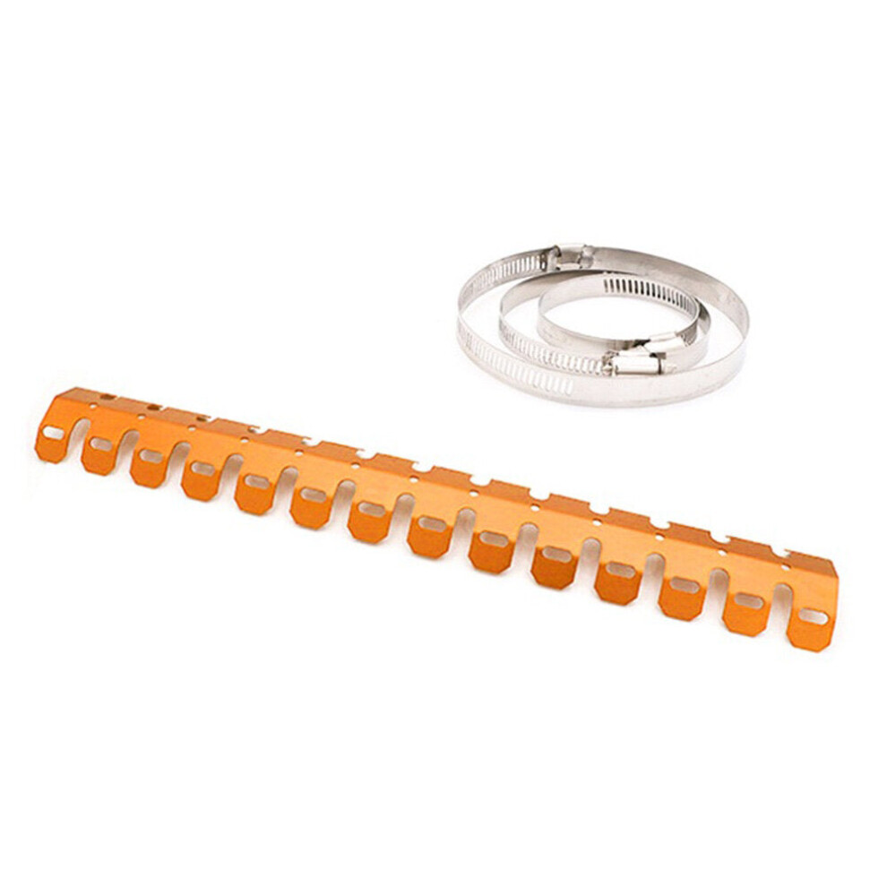 (Orange) 61Cm Motorcycle Exhaust Muffler Pipe Protection Aluminum Heat Shield Cover For Honda/Yamaha Dirt Bike Accessories Orange 6093316940744