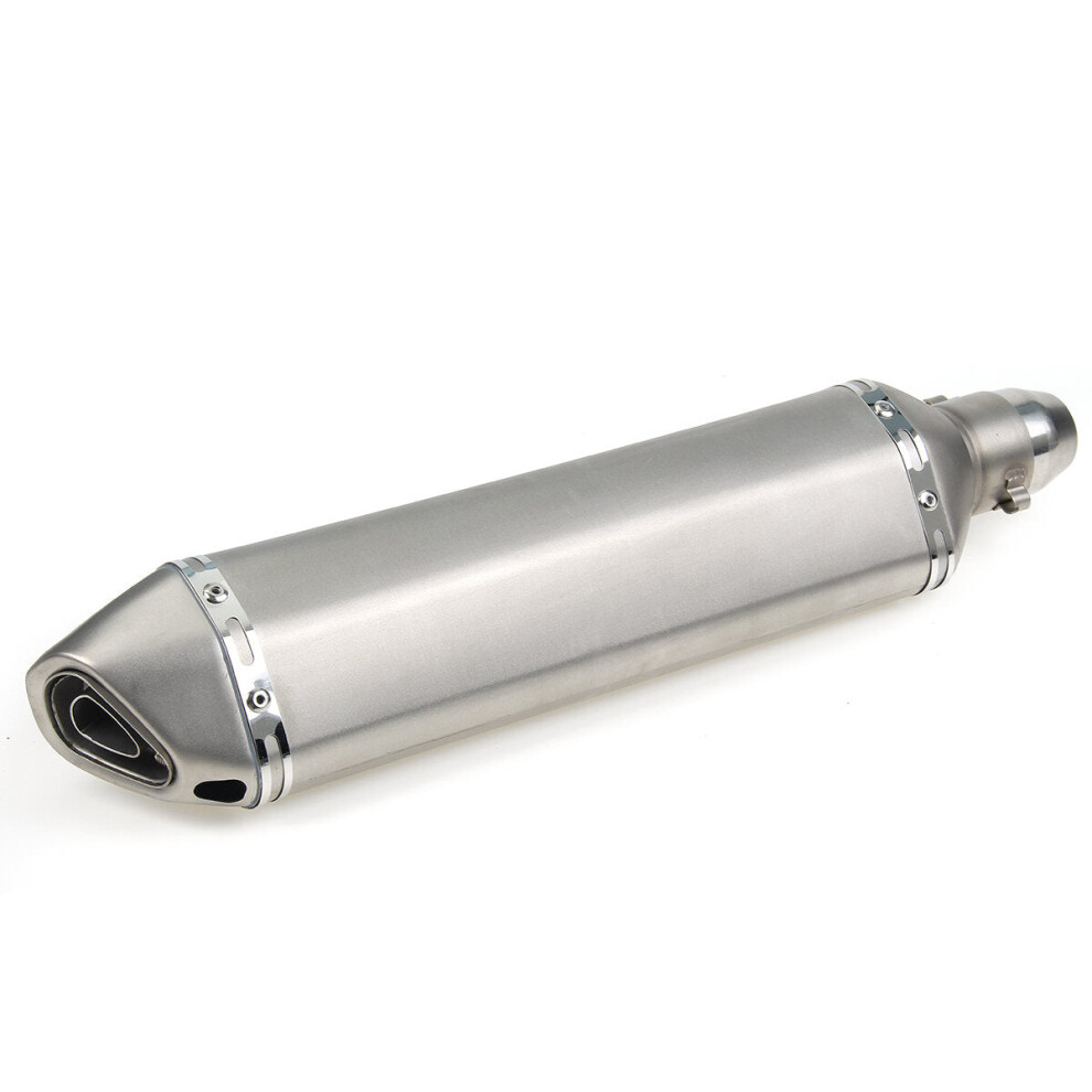 (Sliver) 38-51Mm Universal Motorcycle Signal Outlet Exhaust Muffler Tail Pipe Kit 6093316939243