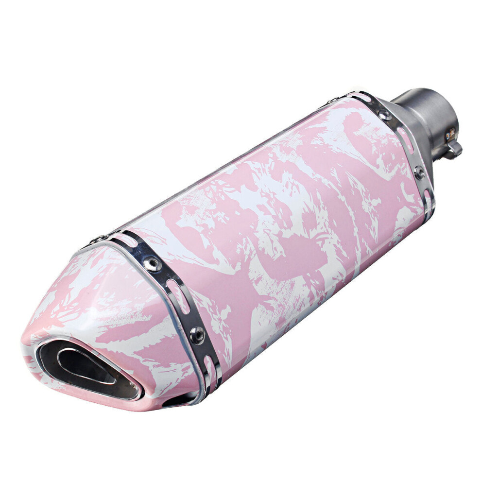 (A) 38-51Mm Stainless Steel Motorcycle Exhaust Muffler Pipe With Silencer Universal 6093316938925