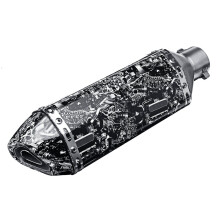(E) 38-51mm Stainless Steel Motorcycle Exhaust Muffler Pipe With Silencer Universal