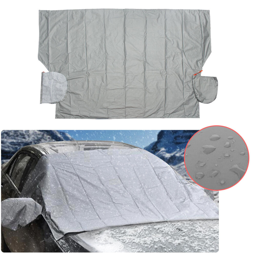 Magnetic Car Windscreen Cover Anti Snow Frost Ice Cotton Thickended With Mirror Protector