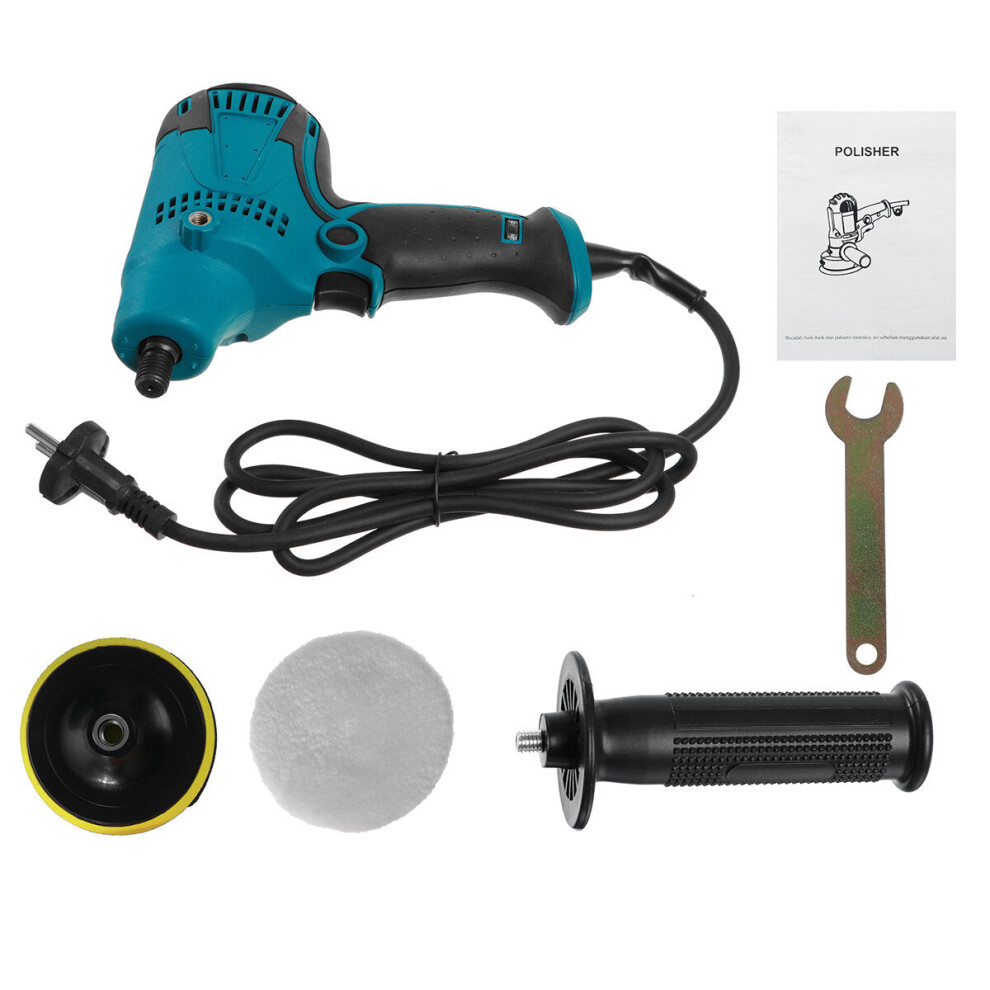 (Standard model, EU Plug) 600W 5 Inch Car Polisher 6 Speed Regulated Multifunctional Electric Polishing Repair Tool