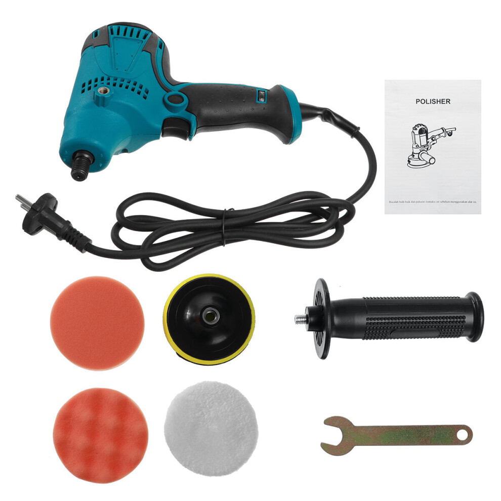 (Advanced Version, EU Plug) 600W 5 Inch Car Polisher 6 Speed Regulated Multifunctional Electric Polishing Repair Tool