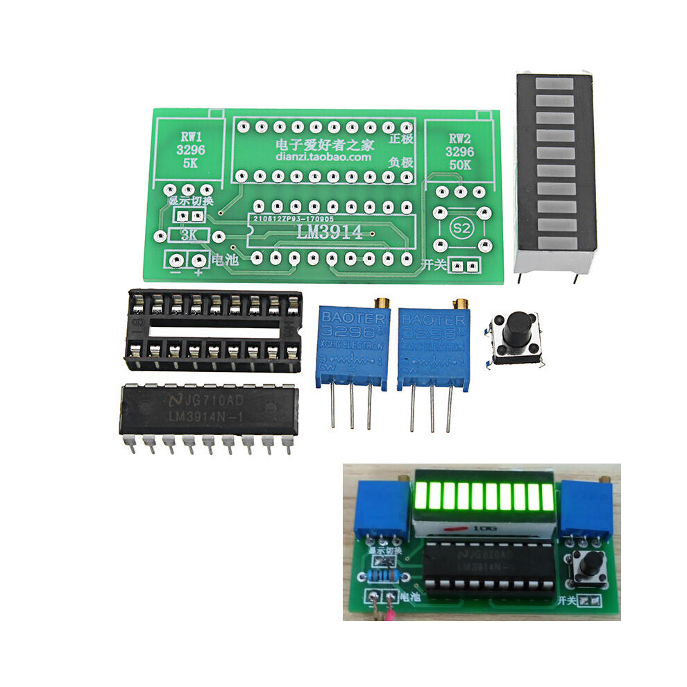LED Power Indicator Kit DIY Battery Tester Module For 2.4-20V Battery