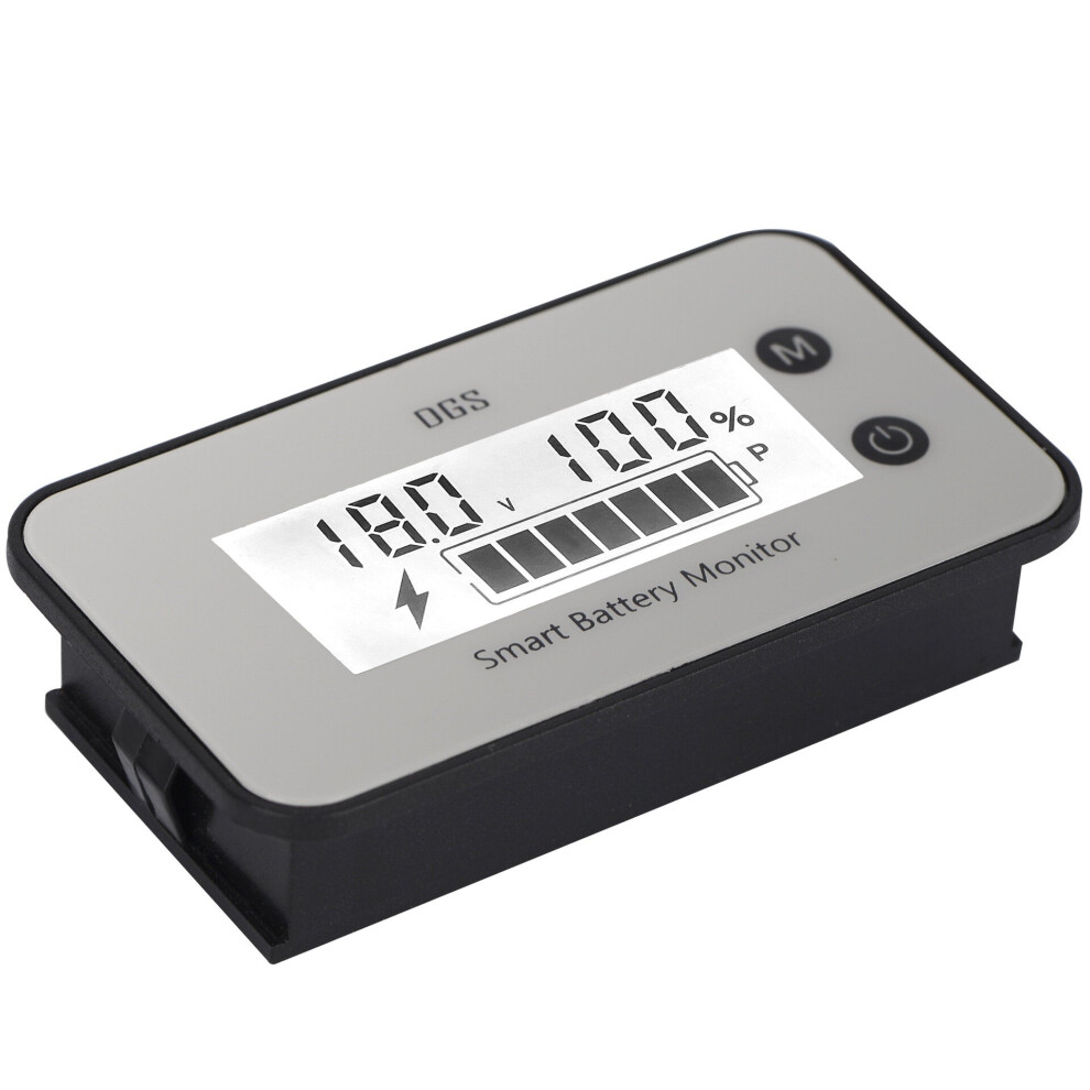 (White, Yes) IPX7 Waterproof Battery Voltage Percentage Lead-acid Ternary Iron Lithium Battery Display Tester 7-100V
