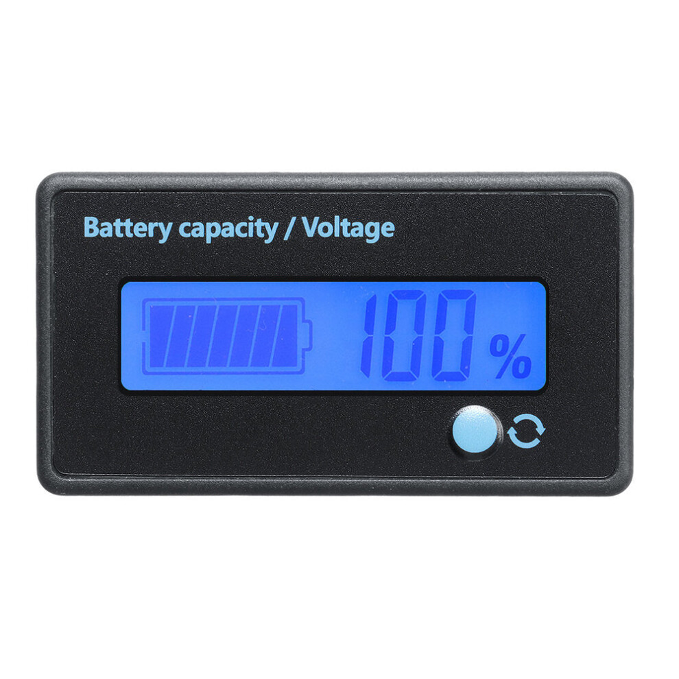 (Blue, Lithium Battery) 12V24V48V60V72V84V Lead-acid Lithium Battery Universal Power Display Module Power Display Meter