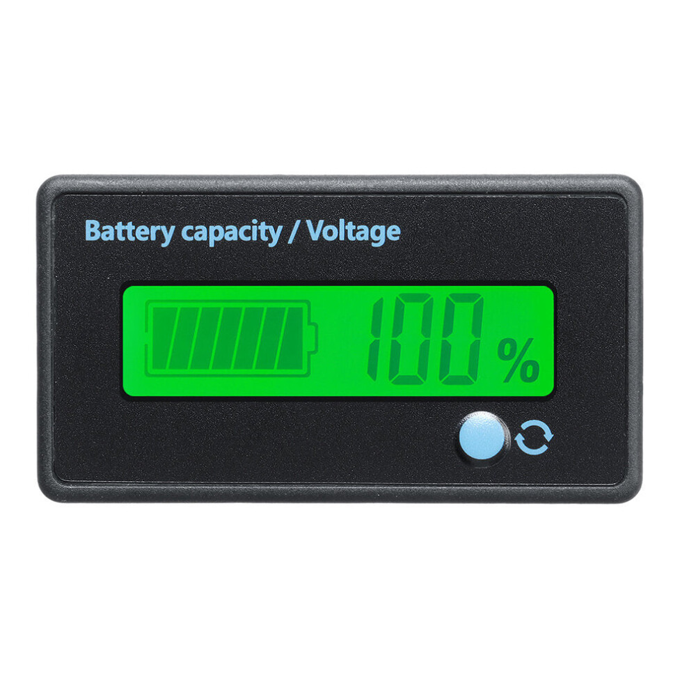 (Green, Lithium Battery) 12V24V48V60V72V84V Lead-acid Lithium Battery Universal Power Display Module Power Display Meter