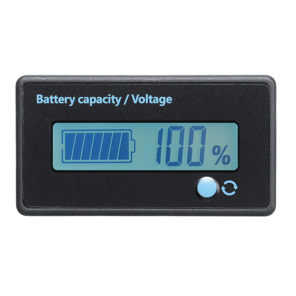 (White, Lithium Battery) 12V24V48V60V72V84V Lead-acid Lithium Battery Universal Power Display Module Power Display Meter