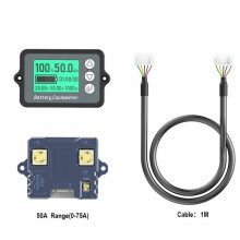 (50A) Coulomb Meter with Shell Electric Vehicle Battery Indicator Lithium iron Phosphate Capacity Tester