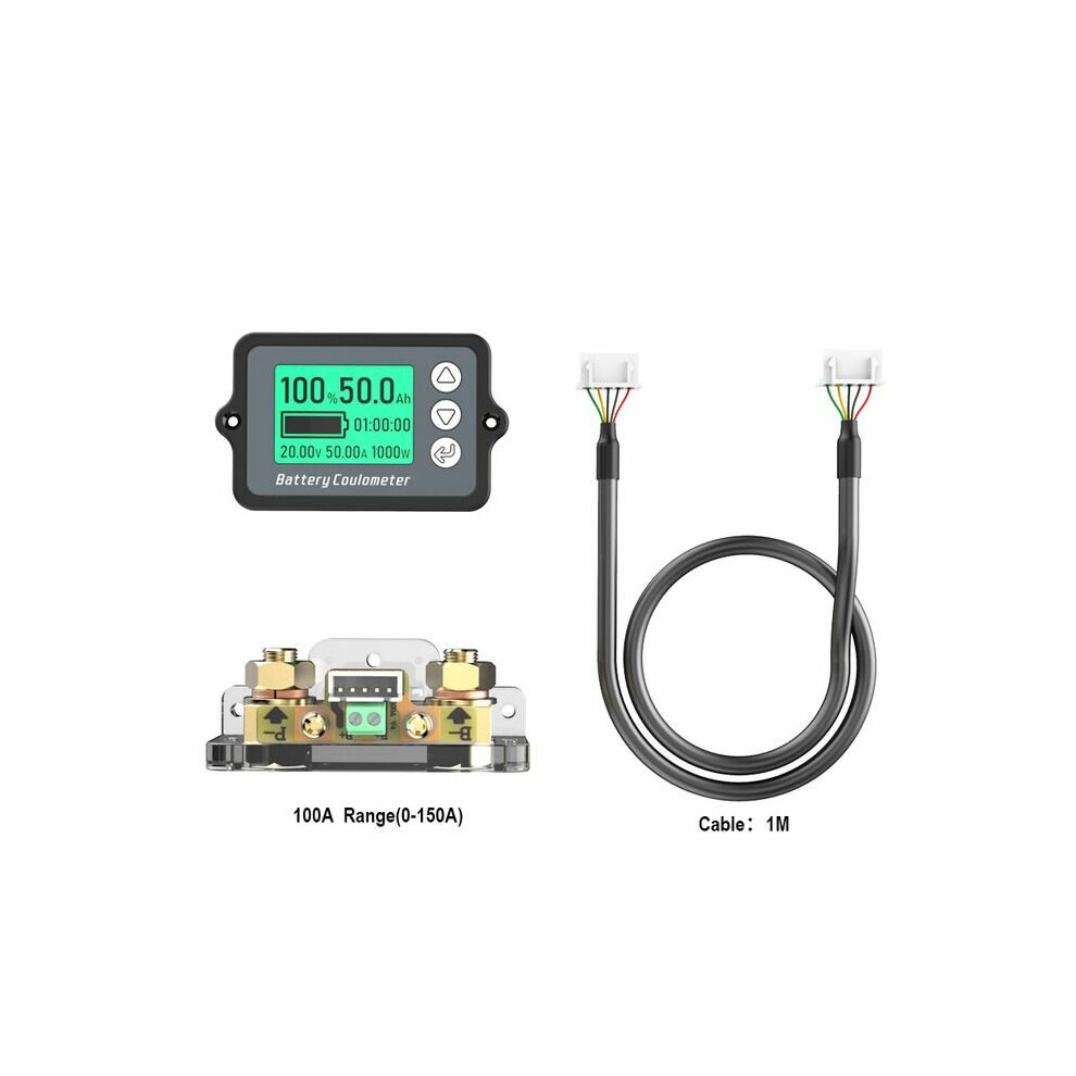 (100A) Coulomb Meter With Shell Electric Vehicle Battery Indicator Lithium Iron Phosphate Capacity Tester 8727971252659