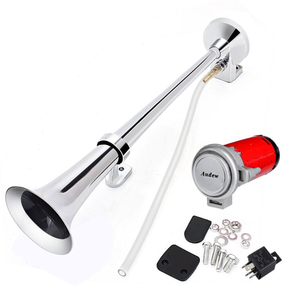 12V 150Db Super Loud Air Horn Compressor Single Trumpet For Truck Lorry Boat Train Motorcycle 4250937583978