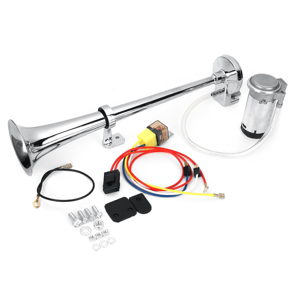 12V 150Db Single Trumpet Air Horn Compressor Kit For Car Truck Boat Van Train 4250937583985