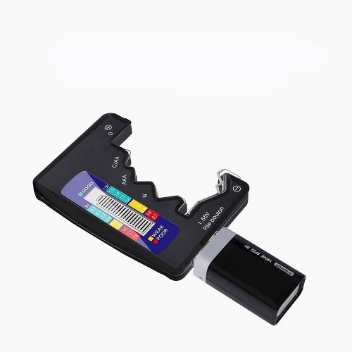 (Black) Battery Tester Digital LCD Display 9V 1.5V Capacitance Diagnostic Tool 2
