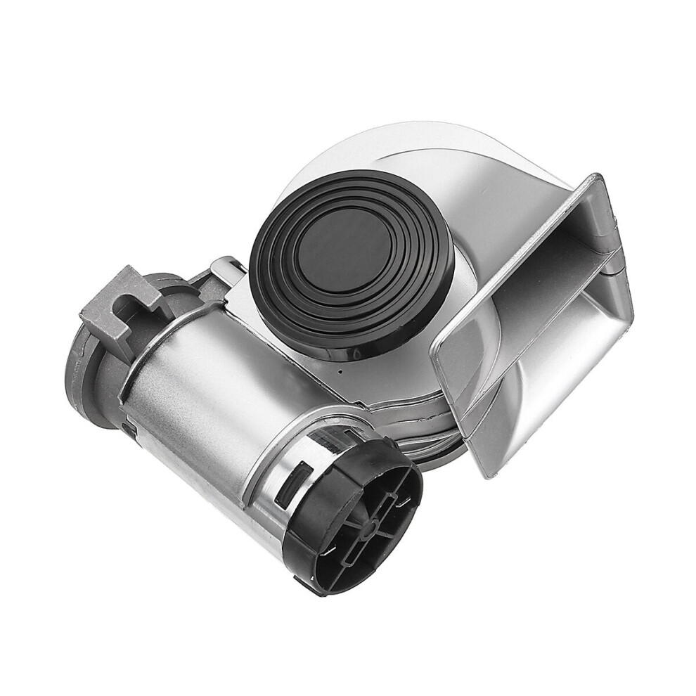 (Silver) 12V 139Db Electric Air Horn Dual Tone Trumpet Loud Pump With Compressor For Car Truck Motorcycle Silver 4250937585491