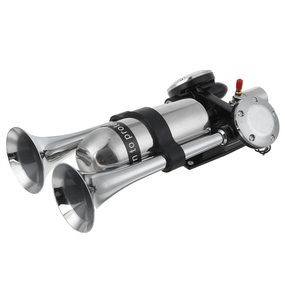 12V/24V 300Db Dual Trumpet Air Horn Super Loud For Car Van Boat Pickup Universal 4250937582322