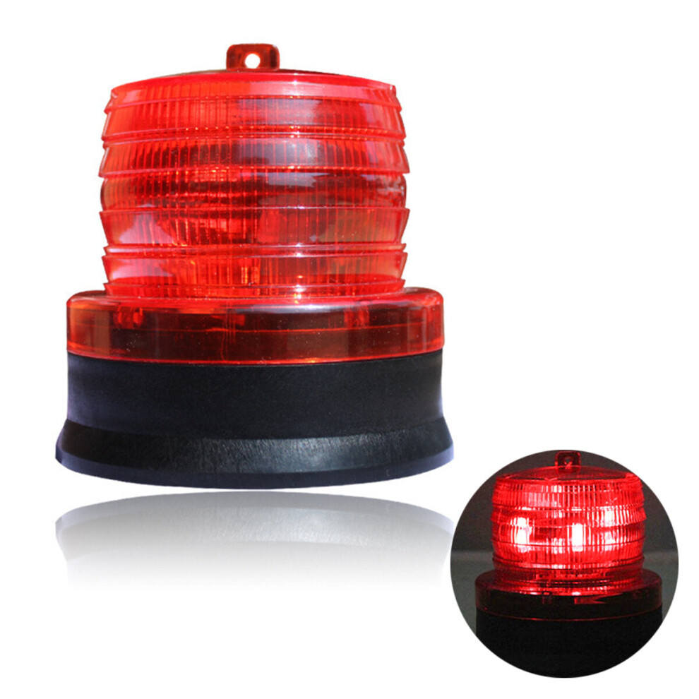 (Red) LED Solar Power Car Bus Emergency Warning Strobe Light Beacon Alarm Flash Lamps