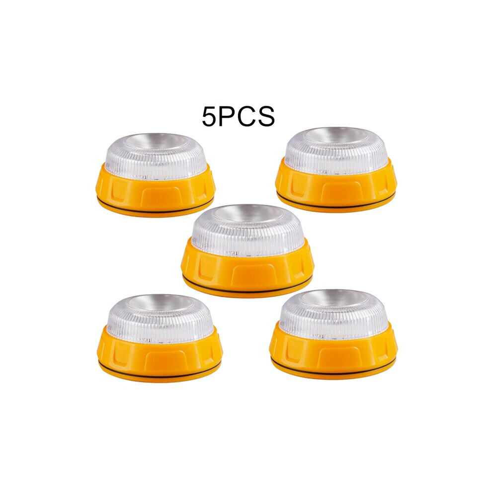 (5 Pcs) LED Emergency Strobe Beacon Help Flash Light Magnetic Roadside Traffic Safety Warning Light Sign Car Repairing Outdoor Camping