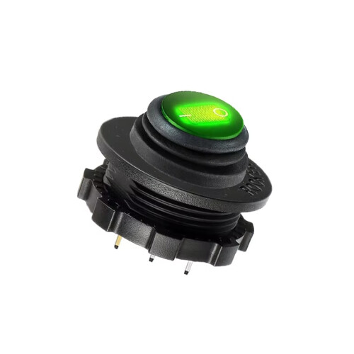 Aux Lights Rocker Switch Green Led 5 Pin On-Off Toggle Switch for Car Boat Truck Motorcycle Off Road SUV UTV Dash 12V 24V