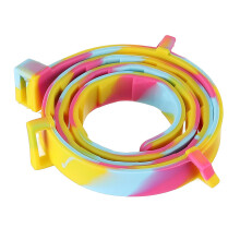 (Colorful) 65cm Pet Supplies Insect Repellent Anti-Flea Collar Cat And Dog Flea Repellent Collar Aluminum Boxed