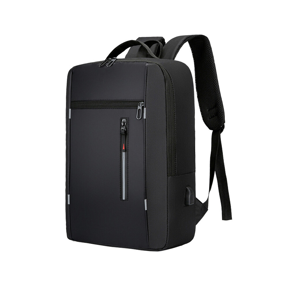 Waterproof Business Backpack for Men, 15.6 Inch USB Charging Laptop Backpack, Large Capacity School Backpack Black