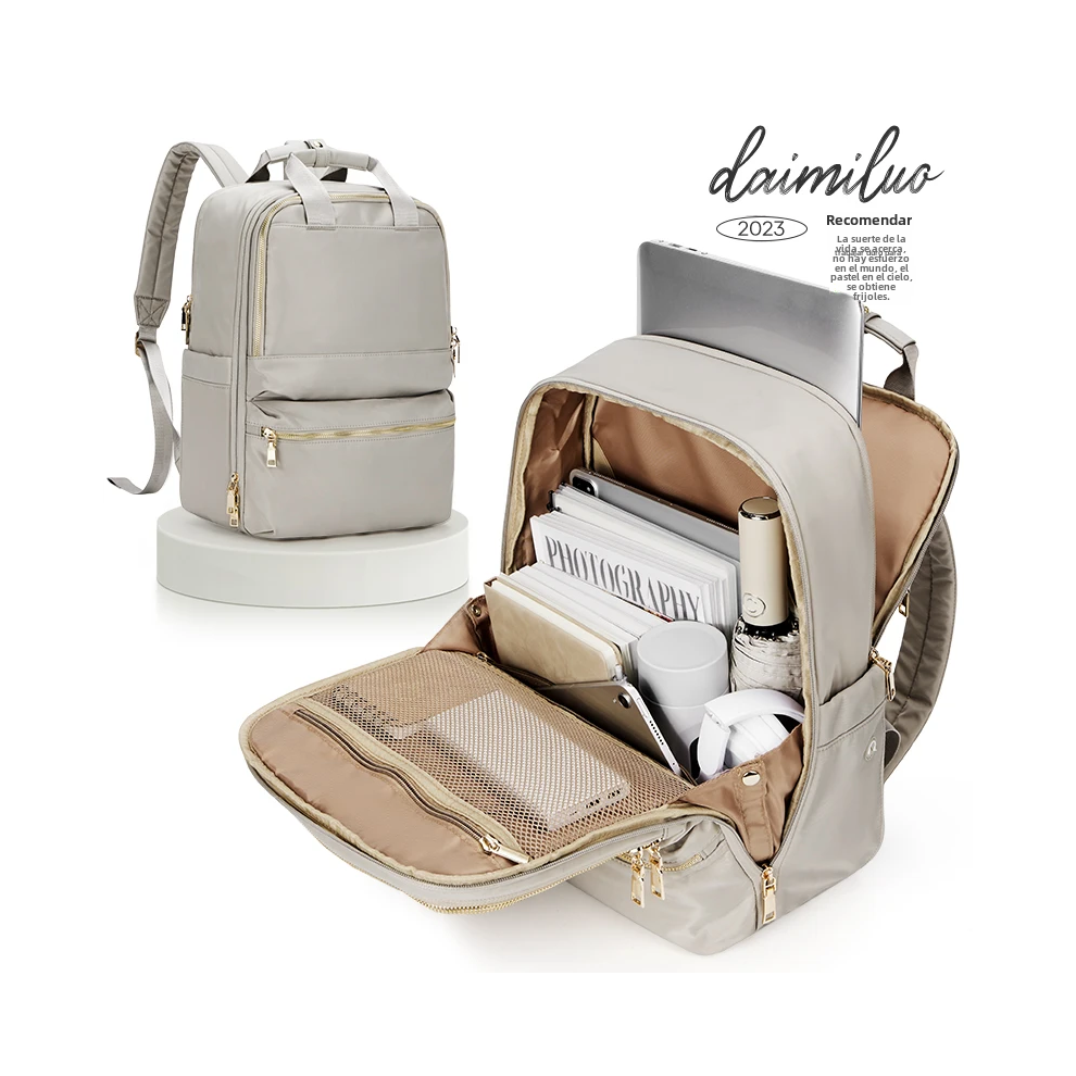 Backpack for Women Luxury Brand Large Capacity College Laptop Backpacks, Work Elegant Handbags, Men Flight Cabin Travel Backpack Flock-image-OPC-PFXHZQN-NEW