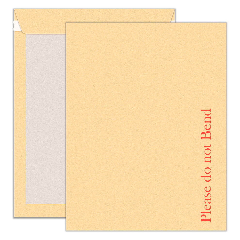 Geeney (20) A4 C4 Manilla Hard Board Backed Envelopes Do Not Bend 324Mm X 229Mm