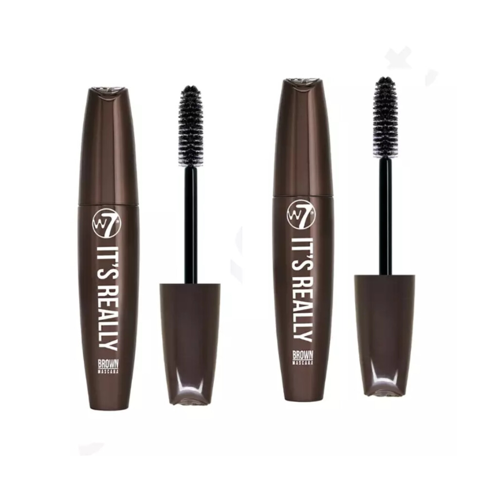 W7 Mascara Eyelash Liquid Lengthening Volumizing Its Reallty Brown