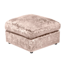(Champagne) Jumbo Size Crushed Velvet Footstool