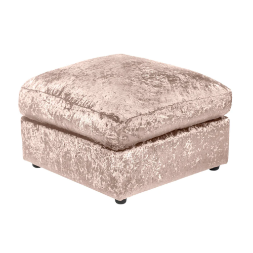 Furniture 786 (Champagne) Jumbo Size Crushed Velvet Footstool
